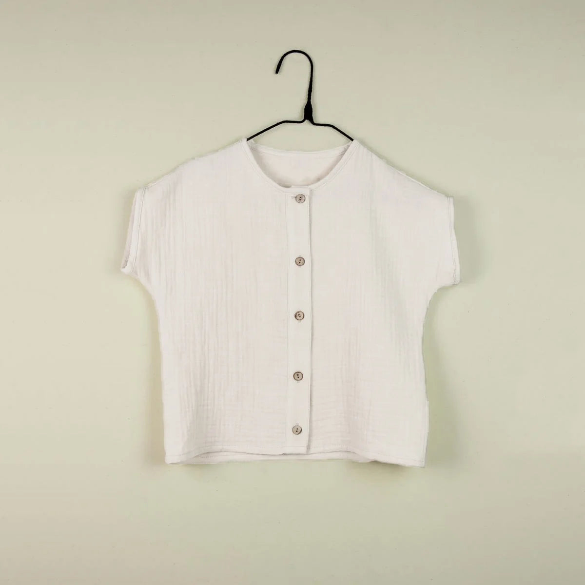 white cotton muslin shirt