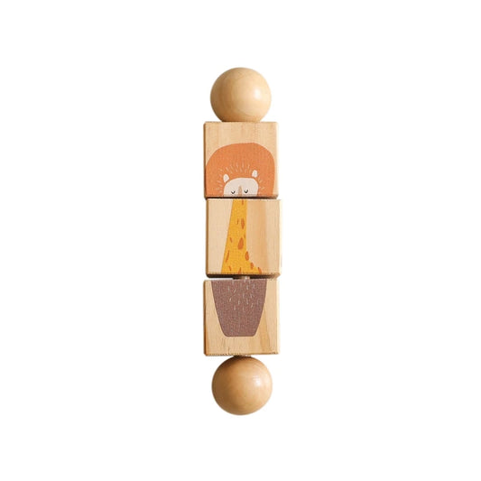 Montessori wooden rotating rattle