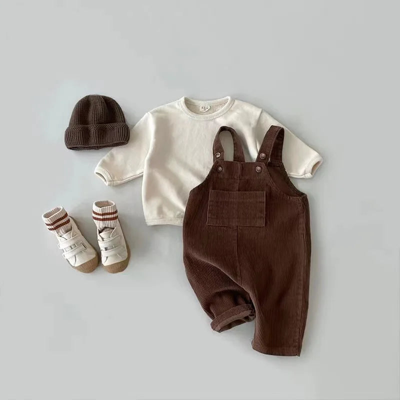 velvet overalls brown